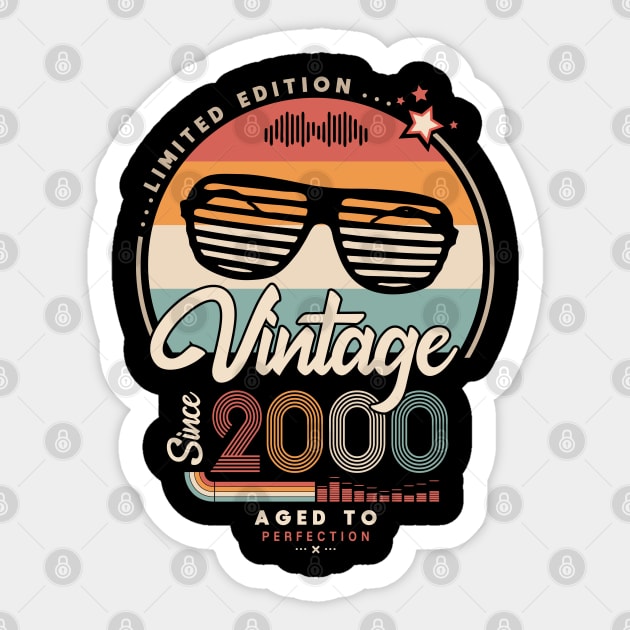 Vintage since 2000 Sticker by lepetitcalamar